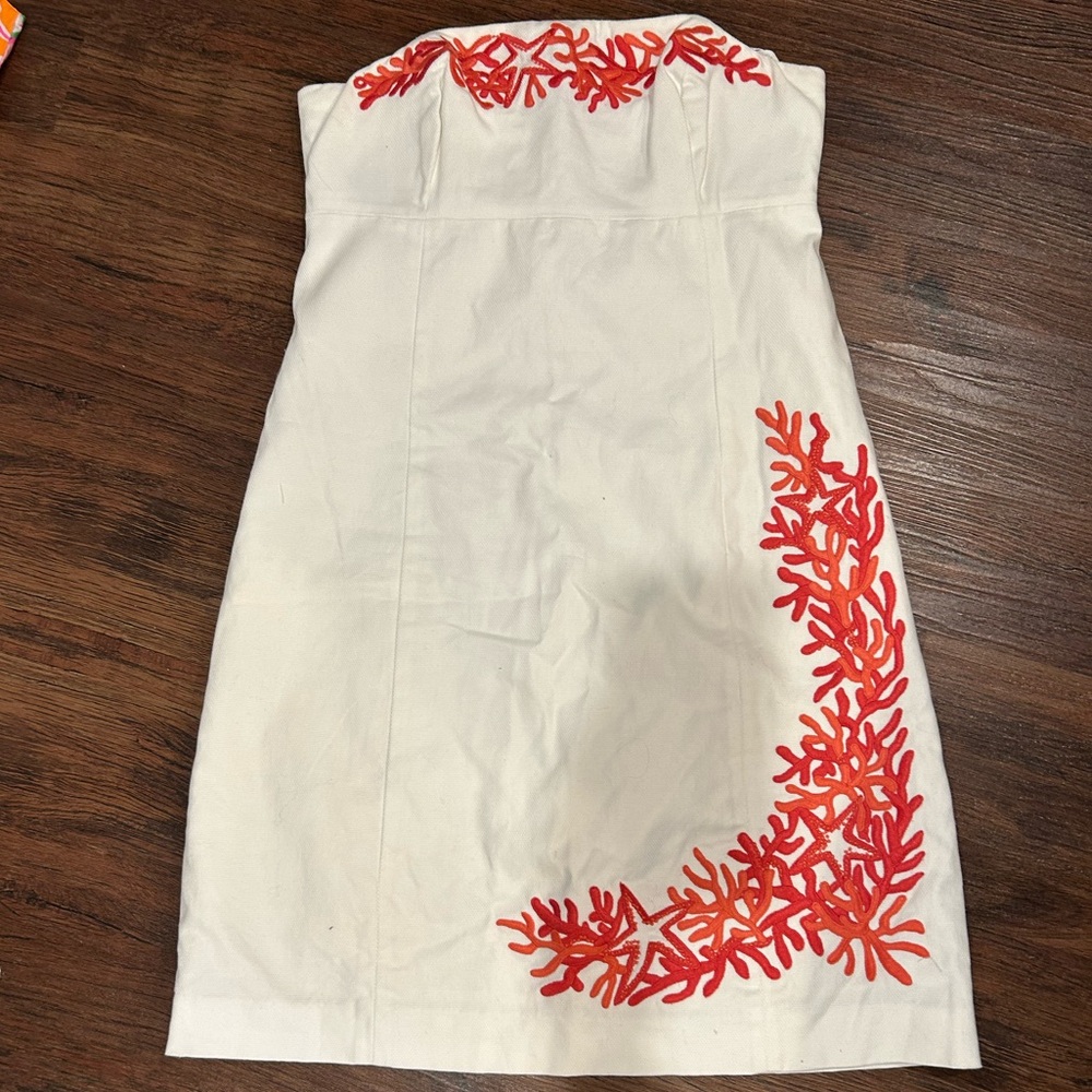 Lilly Pulitzer White Dress with Pink Accents